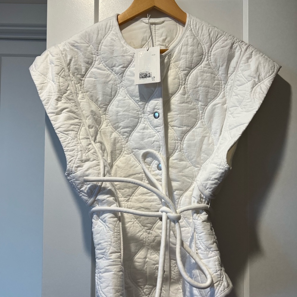 & Other Stories White Quilted Vest